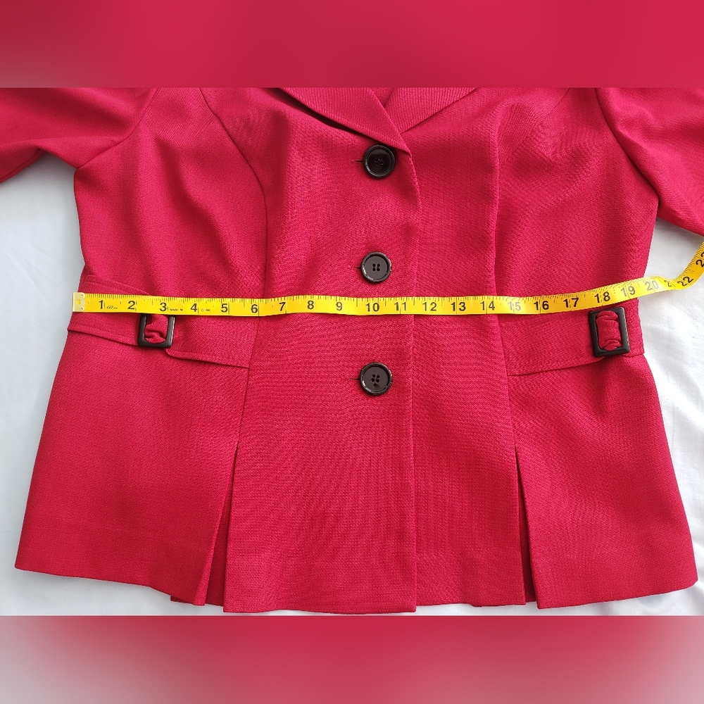 Tailored Shoulder Pads Classic Blazer Suit Jacket With Notch Lapel Vintage Look - Picture 6 of 11